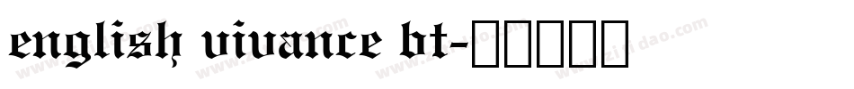 english vivance bt字体转换